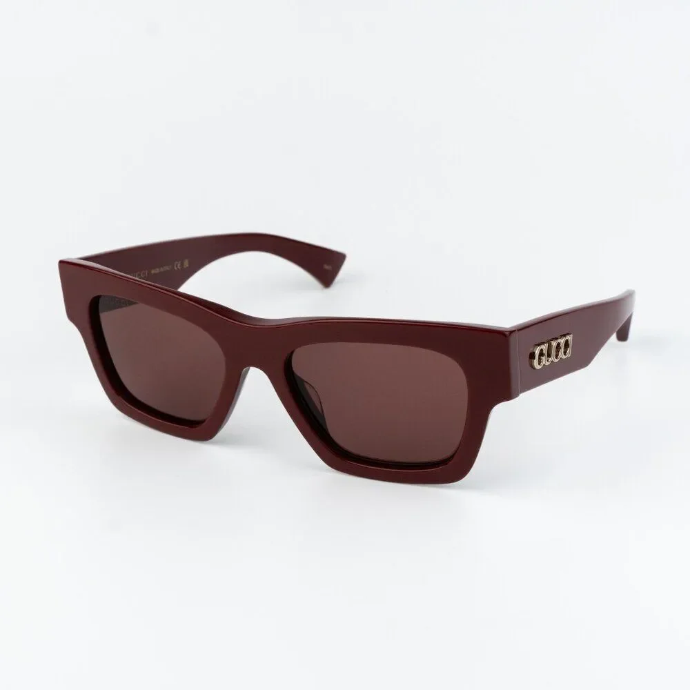 Gucci Women Sunglasses Burgundy Red Square GG1835S 003 NEW AUTHENTIC